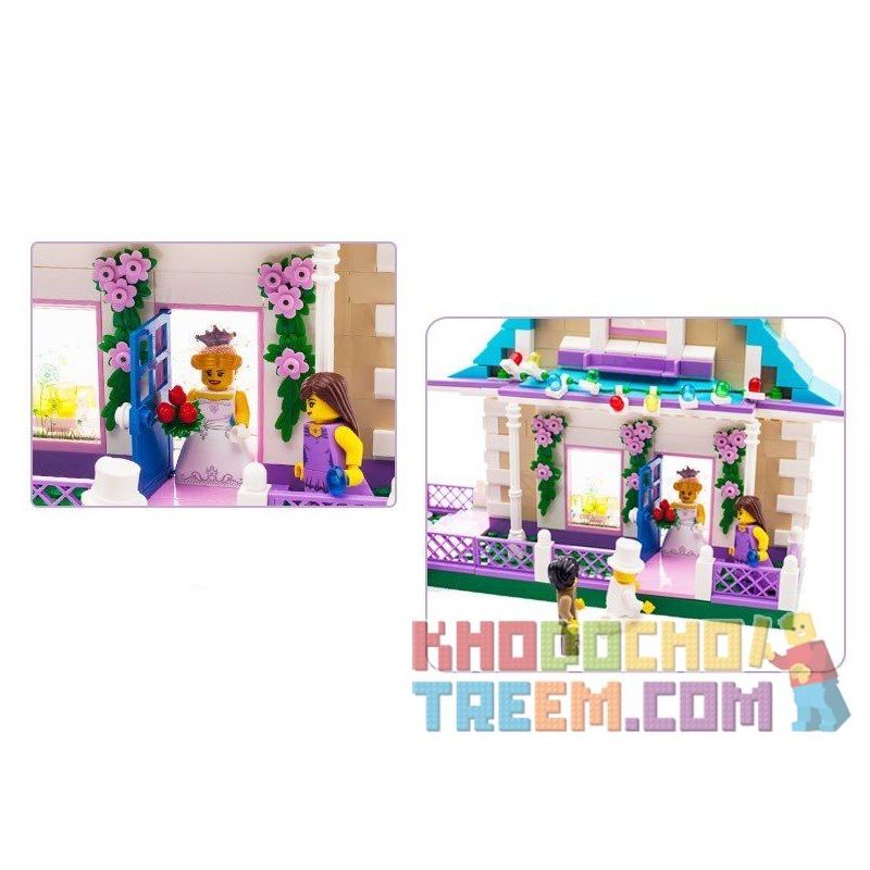 QMAN ENLIGHTEN KEEPPLEY 1129 non  ĐÁM CƯỚI HẠNH PHÚC bộ đồ chơi xếp lắp ráp ghép mô hình City WEDDING ROOM Thành Phố 613 khối