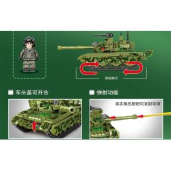 SEMBO 203108 non  XE TĂNG CHIẾN ĐẤU CHỦ LỰC TYPE 99A bộ đồ chơi xếp lắp ráp ghép mô hình Military Army TYPE 99A MAIN BATTLE TANK Quân Sự Bộ Đội 641 khối