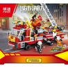 MINGDI LEIBAO C003 non  CHỮA CHÁY ĐÔ THỊ 8 TỔ HỢP bộ đồ chơi xếp lắp ráp ghép mô hình City LIRBAN FIRE FIGHTING Thành Phố 906 khối