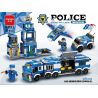 MINGDI LEIBAO C031 non  LIÊN MINH CẢNH SÁT 8 NGƯỜI MẪU bộ đồ chơi xếp lắp ráp ghép mô hình City CITY POLICE Thành Phố 762 khối