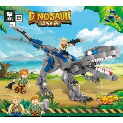 ZHEGAO QL1734 1734 non  MÁY T-REX bộ đồ chơi xếp lắp ráp ghép mô hình Jurassic World DINOSAUR Thế Giới Khủng Long 327 khối