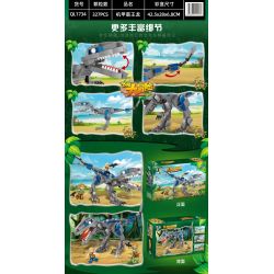 ZHEGAO QL1734 1734 non  MÁY T-REX bộ đồ chơi xếp lắp ráp ghép mô hình Jurassic World DINOSAUR Thế Giới Khủng Long 327 khối