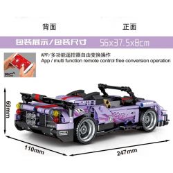 SEMBO 701908 non  ĐIỀU KHIỂN TỪ XA CÔNG NGHỆ XE THỂ THAO FENGSHEN MÀU TÍM ĐÓNG THẾ bộ đồ chơi xếp lắp ráp ghép mô hình  CARS REMOTE CONTROL SPORTS Kỹ Thuật Công Nghệ Cao Mô Hình Phương Tiện 480 khối