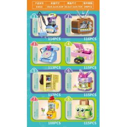 JI ZHIXING 83018 non  ĐỒ GIA DỤNG 8 MẪU bộ đồ chơi xếp lắp ráp ghép mô hình Creator ELECTRIC APPLIANCE Sáng Tạo 913 khối