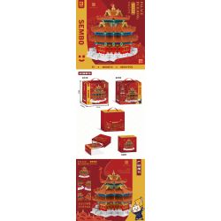 SEMBO 608007C non  THÁP CANH bộ đồ chơi xếp lắp ráp ghép mô hình Architecture PALACE BUILDING Công Trình Kiến Trúc 4934 khối