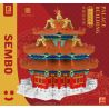 SEMBO 608007C non  THÁP CANH bộ đồ chơi xếp lắp ráp ghép mô hình Architecture PALACE BUILDING Công Trình Kiến Trúc 4934 khối