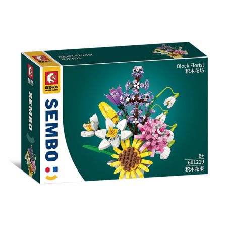 SEMBO 601220 non  BÓ HOA bộ đồ chơi xếp lắp ráp ghép mô hình Flowers BLOCK FLORIST