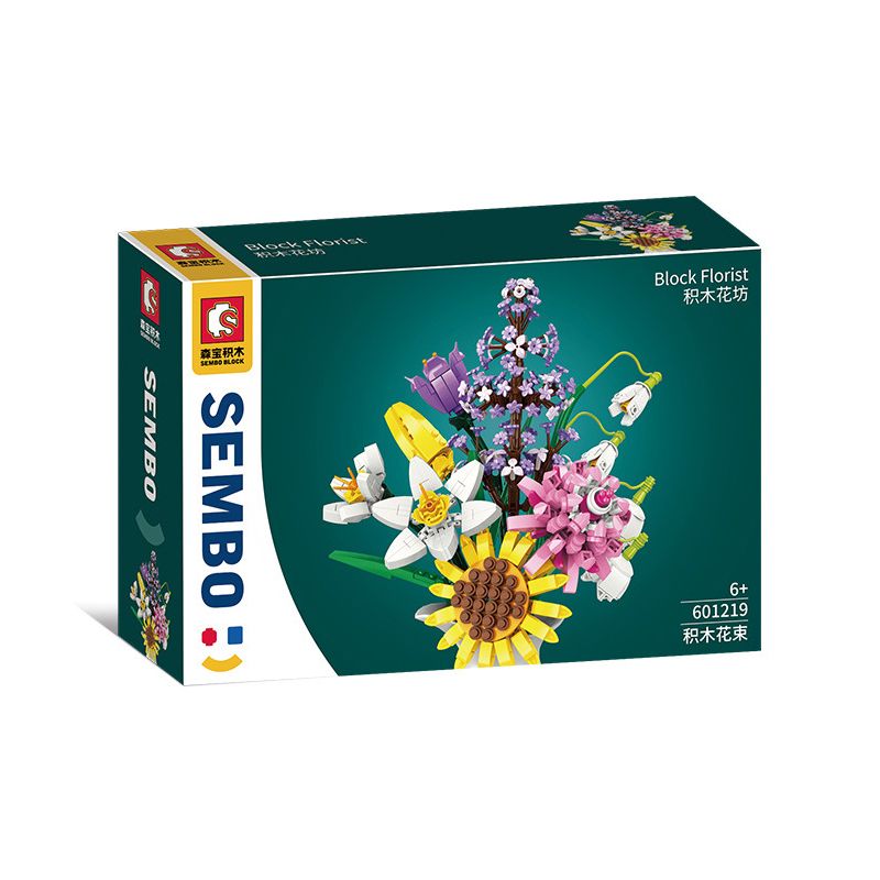 SEMBO 601219 non Lego BÓ HOA bộ đồ chơi xếp lắp ráp ghép mô hình Flowers BLOCK FLORIST