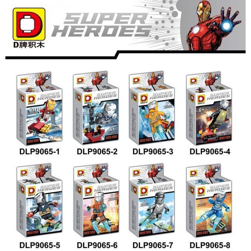 DUO LE PIN DLP9065 9065 non Lego IRON MAN 8. bộ đồ chơi xếp lắp ráp ghép mô hình Marvel Super Heroes Siêu Anh Hùng Marvel