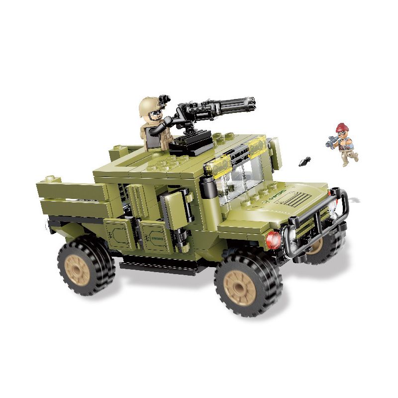 GUDI 20103 non Lego CUỘC TẤN CÔNG HUMMER bộ đồ chơi xếp lắp ráp ghép mô hình SWORD FORCE 263 khối