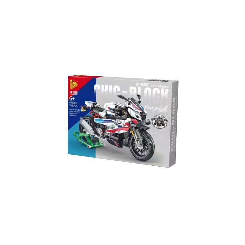 PanlosBrick 672004 Panlos Brick 672004 non  BMW M1000RR bộ đồ chơi xếp lắp ráp ghép mô hình  BMW 1000 RR Kỹ Thuật Công Nghệ Cao Mô Hình Phương Tiện 912 khối
