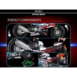PanlosBrick 672004 Panlos Brick 672004 non  BMW M1000RR bộ đồ chơi xếp lắp ráp ghép mô hình  BMW 1000 RR Kỹ Thuật Công Nghệ Cao Mô Hình Phương Tiện 912 khối
