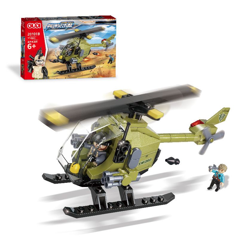 GUDI 20101A 20101B 20101C 20101D non  SWORD COMMANDO 4 KIỂU GẶP NGÕ TẤN CÔNG TRỰC THĂNG THEO DÕI TÔ BUDGIE TRUY ĐUỔI CẤP ĐỘ bộ đồ chơi xếp lắp ráp ghép mô hình SWORD FORCE 424 khối