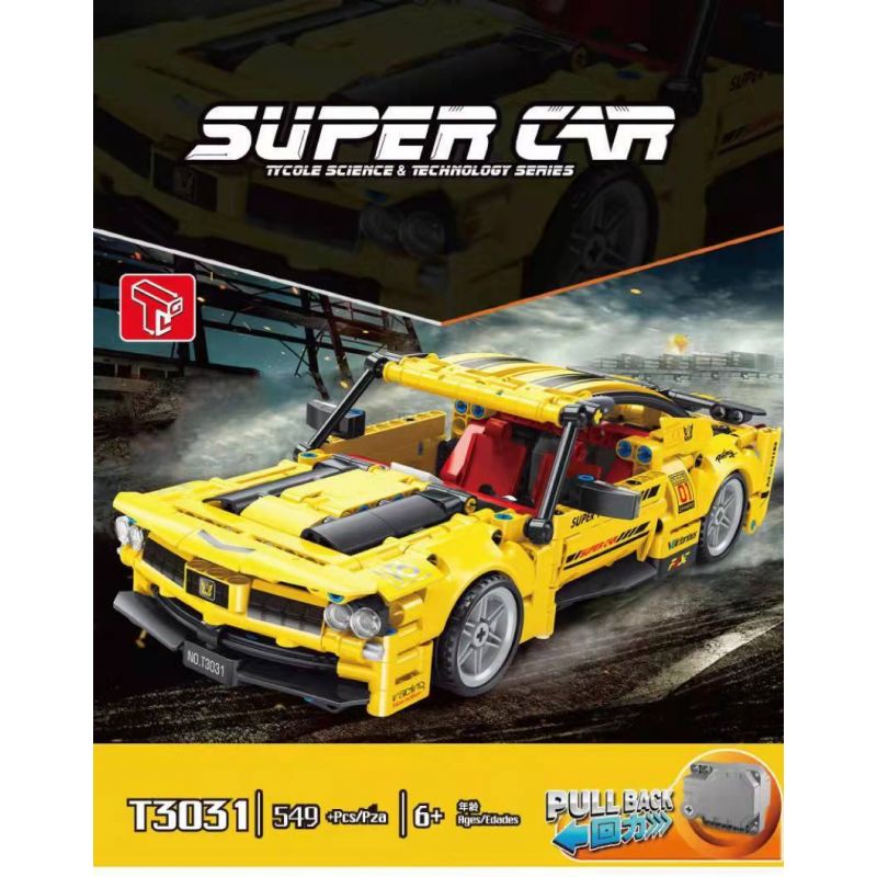 TA GAOLE T3031 3031 non  XE LÙI MÀU VÀNG bộ đồ chơi xếp lắp ráp ghép mô hình  SUPERCAR Kỹ Thuật Công Nghệ Cao Mô Hình Phương Tiện 549 khối