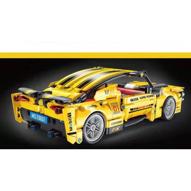 TA GAOLE T3031 3031 non  XE LÙI MÀU VÀNG bộ đồ chơi xếp lắp ráp ghép mô hình  SUPERCAR Kỹ Thuật Công Nghệ Cao Mô Hình Phương Tiện 549 khối