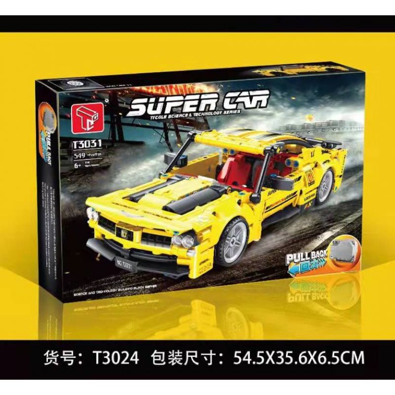 TA GAOLE T3031 3031 non  XE LÙI MÀU VÀNG bộ đồ chơi xếp lắp ráp ghép mô hình  SUPERCAR Kỹ Thuật Công Nghệ Cao Mô Hình Phương Tiện 549 khối