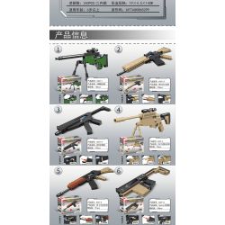 MINGDI LEIBAO K221 non  SÚNG ĐỒ CHƠI BẮN TỈA 8 TỔ HỢP AWM TRƯỜNG MR762A1 TIỂU LIÊN MP5 TAC-50 AK-47 VECTOR NGẮN NÒNG WA2000 bộ đồ chơi xếp lắp ráp ghép mô hình Gun 897 khối