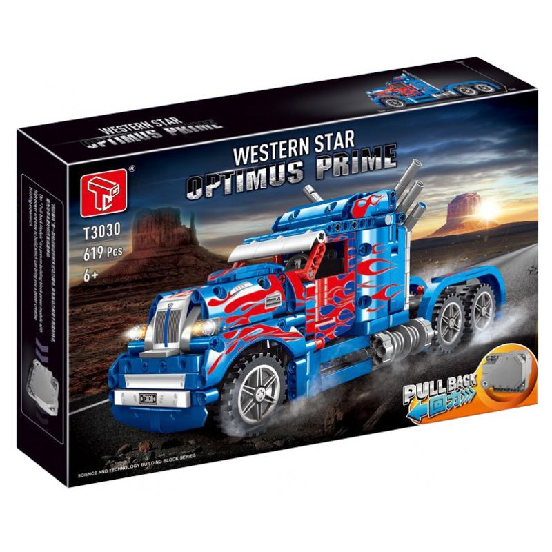 TA GAOLE T3030 3030 non  XE TẢI OPTIMUS PRIME ĐẦU KÉO bộ đồ chơi xếp lắp ráp ghép mô hình  WESTERN STAR OPTIMUS PRIME Kỹ Thuật Công Nghệ Cao Mô Hình Phương Tiện 619 khối