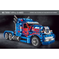 TA GAOLE T3030 3030 non  XE TẢI OPTIMUS PRIME ĐẦU KÉO bộ đồ chơi xếp lắp ráp ghép mô hình  WESTERN STAR OPTIMUS PRIME Kỹ Thuật Công Nghệ Cao Mô Hình Phương Tiện 619 khối