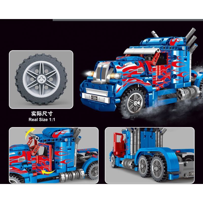 TA GAOLE T3030 3030 non  XE TẢI OPTIMUS PRIME ĐẦU KÉO bộ đồ chơi xếp lắp ráp ghép mô hình  WESTERN STAR OPTIMUS PRIME Kỹ Thuật Công Nghệ Cao Mô Hình Phương Tiện 619 khối