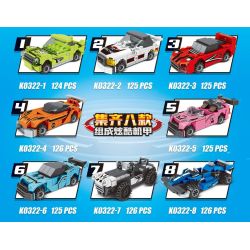 MINGDI LEIBAO K0322 0322 non  BIẾN HÌNH CỰC NHANH MECHA 8 COMBO NGẦU bộ đồ chơi xếp lắp ráp ghép mô hình Racers SPEED DEFORMATION Đua Tốc Độ 1002 khối