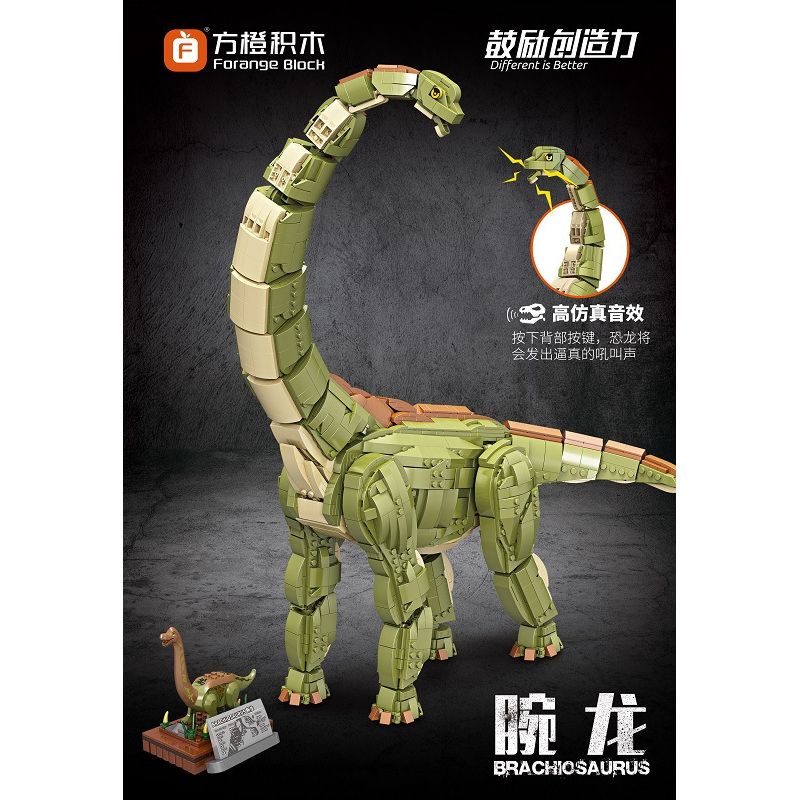 FORANGE FC6206 6206 non  RỒNG CỔ TAY bộ đồ chơi xếp lắp ráp ghép mô hình Creator Expert BRACHIOSAURUS Chuyên Gia Sáng Tạo 2250 khối