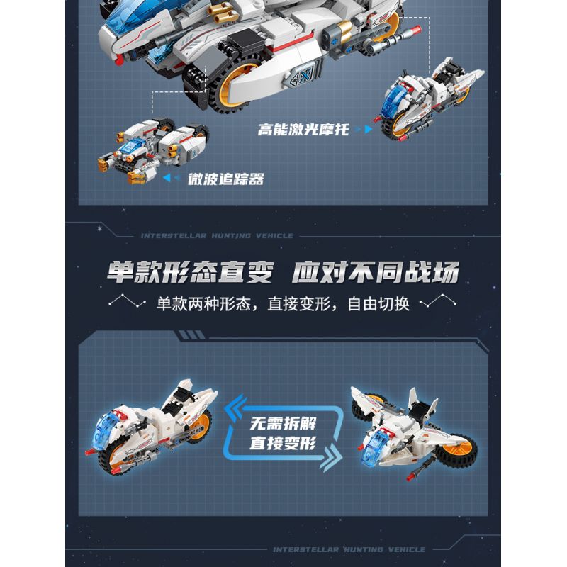 Enlighten 41310 Qman 41310 non  THỢ SĂN SAO bộ đồ chơi xếp lắp ráp ghép mô hình Transformers Robot Đại Chiến Người Máy Biến Hình 521 khối