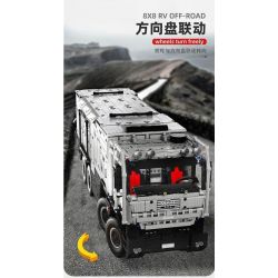 SUPER 18K K199 TA GAOLE T4009 4009 non  MÔ TÔ ĐỊA HÌNH AMODILLO 8X8 bộ đồ chơi xếp lắp ráp ghép mô hình  RV OFF-ROAD Kỹ Thuật Công Nghệ Cao Mô Hình Phương Tiện 6068 khối