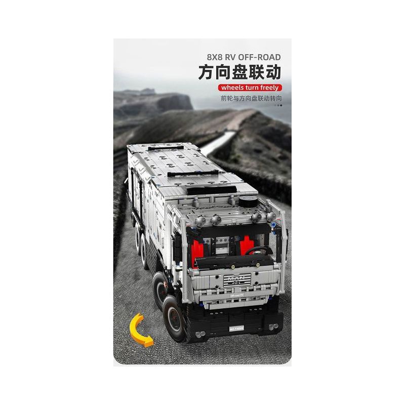 SUPER 18K K199 TA GAOLE T4009 4009 non  MÔ TÔ ĐỊA HÌNH AMODILLO 8X8 bộ đồ chơi xếp lắp ráp ghép mô hình  RV OFF-ROAD Kỹ Thuật Công Nghệ Cao Mô Hình Phương Tiện 6068 khối