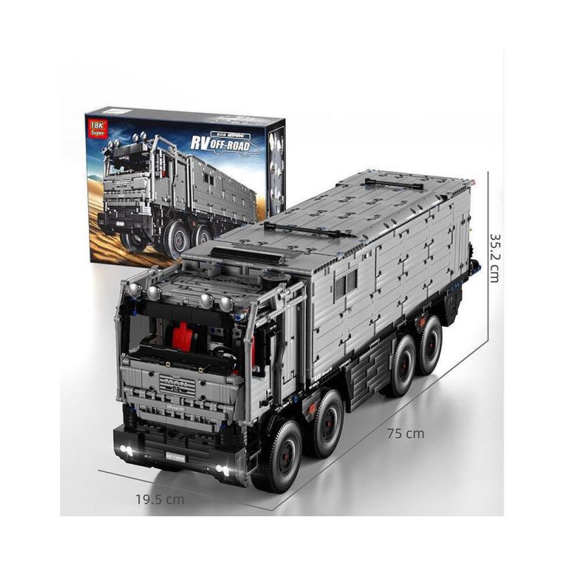 SUPER 18K K199 TA GAOLE T4009 4009 non  MÔ TÔ ĐỊA HÌNH AMODILLO 8X8 bộ đồ chơi xếp lắp ráp ghép mô hình  RV OFF-ROAD Kỹ Thuật Công Nghệ Cao Mô Hình Phương Tiện 6068 khối