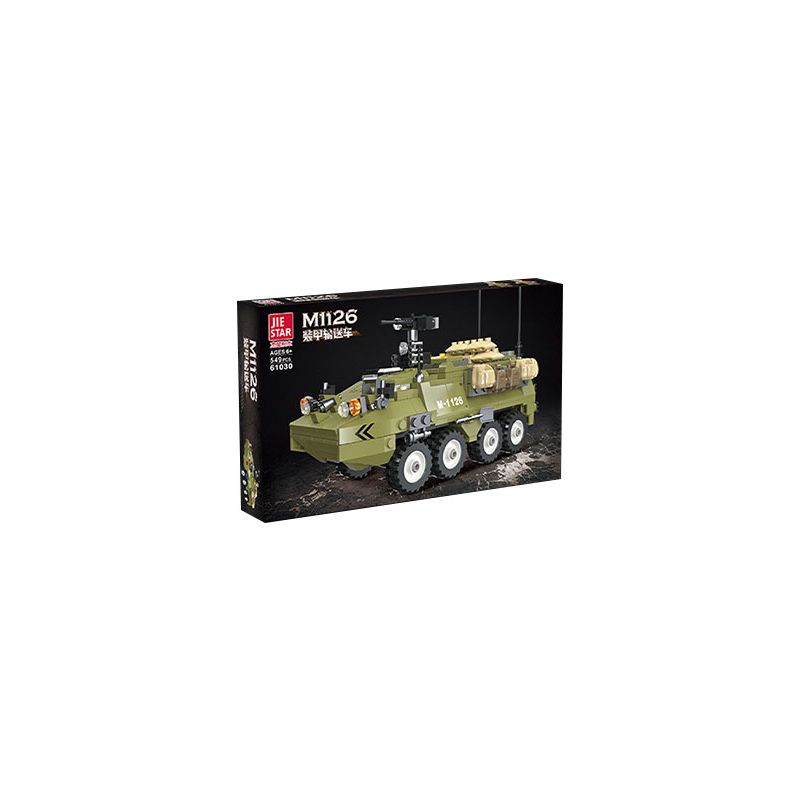 JIESTAR 61030 non  XE VẬN TẢI BỌC THÉP M1126 STRYKER bộ đồ chơi xếp lắp ráp ghép mô hình Military Army Quân Sự Bộ Đội 549 khối