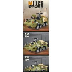 JIESTAR 61030 non  XE VẬN TẢI BỌC THÉP M1126 STRYKER bộ đồ chơi xếp lắp ráp ghép mô hình Military Army Quân Sự Bộ Đội 549 khối