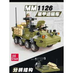 JIESTAR 61030 non  XE VẬN TẢI BỌC THÉP M1126 STRYKER bộ đồ chơi xếp lắp ráp ghép mô hình Military Army Quân Sự Bộ Đội 549 khối