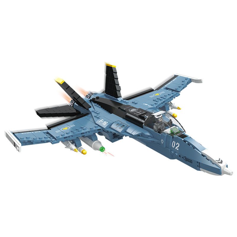 JIESTAR 61029 non Lego MÁY BAY CHIẾN ĐẤU F-16 bộ đồ chơi xếp lắp ráp ghép mô hình Military Army F16 Quân Sự Bộ Đội 753 khối