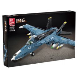 JIESTAR 61029 non  MÁY BAY CHIẾN ĐẤU F-16 bộ đồ chơi xếp lắp ráp ghép mô hình Military Army F16 Quân Sự Bộ Đội 753 khối