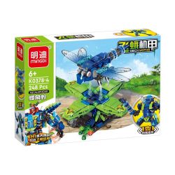 MINGDI LEIBAO K0378 0378 non  MOTH MECHA 4 TỔ HỢP CHUỒN KỲ LÂN ONG BƯỚM SỪNG bộ đồ chơi xếp lắp ráp ghép mô hình MECH MOTHS 991 khối