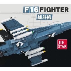 JIESTAR 61029 non  MÁY BAY CHIẾN ĐẤU F-16 bộ đồ chơi xếp lắp ráp ghép mô hình Military Army F16 Quân Sự Bộ Đội 753 khối