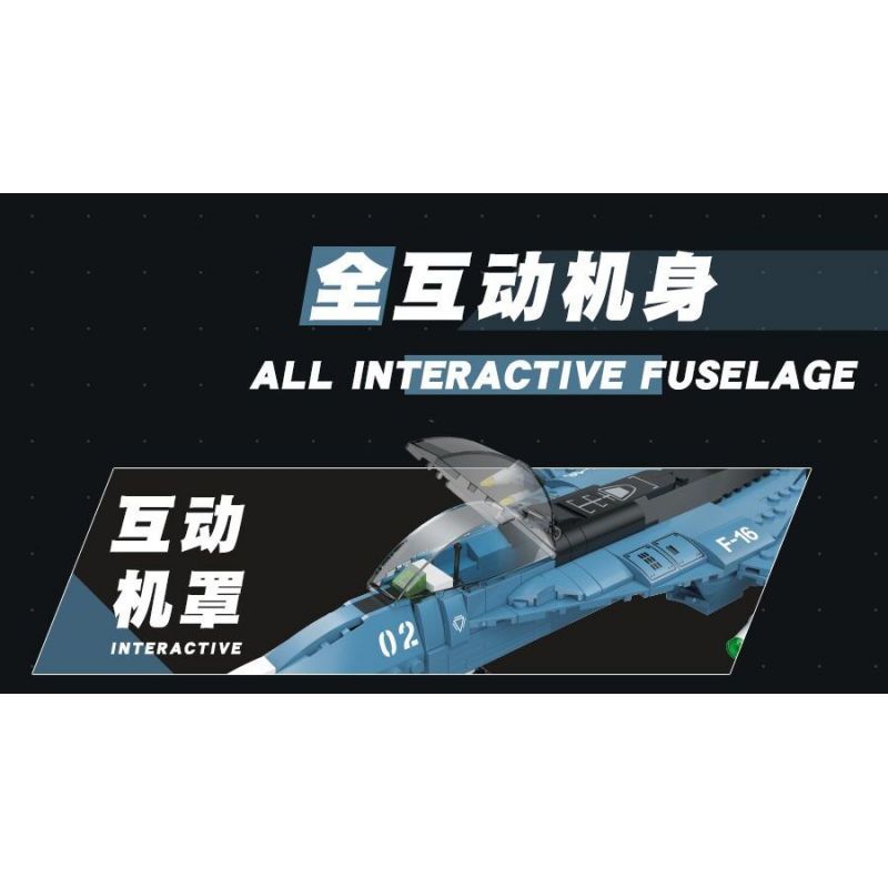 JIESTAR 61029 non  MÁY BAY CHIẾN ĐẤU F-16 bộ đồ chơi xếp lắp ráp ghép mô hình Military Army F16 Quân Sự Bộ Đội 753 khối