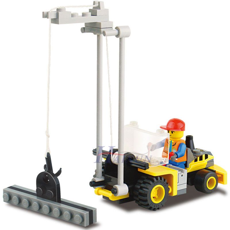 Bozhi 6212 non Lego CẦN CẨU MẠNH MẼ bộ đồ chơi xếp lắp ráp ghép mô hình City CRANE Thành Phố 62 khối