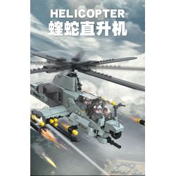JIESTAR 61028 non  MÁY BAY TRỰC THĂNG VIPER bộ đồ chơi xếp lắp ráp ghép mô hình Military Army AH-1Z VIPER Quân Sự Bộ Đội 597 khối