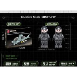 JIESTAR 61028 non  MÁY BAY TRỰC THĂNG VIPER bộ đồ chơi xếp lắp ráp ghép mô hình Military Army AH-1Z VIPER Quân Sự Bộ Đội 597 khối