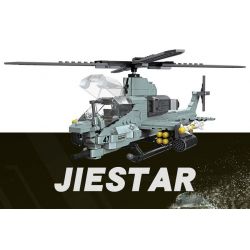 JIESTAR 61028 non  MÁY BAY TRỰC THĂNG VIPER bộ đồ chơi xếp lắp ráp ghép mô hình Military Army AH-1Z VIPER Quân Sự Bộ Đội 597 khối