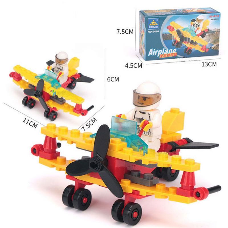 Bozhi 6410 non Lego MÁY BAY TRINH SÁT SKYHAWK bộ đồ chơi xếp lắp ráp ghép mô hình City AIRPLANE Thành Phố 43 khối