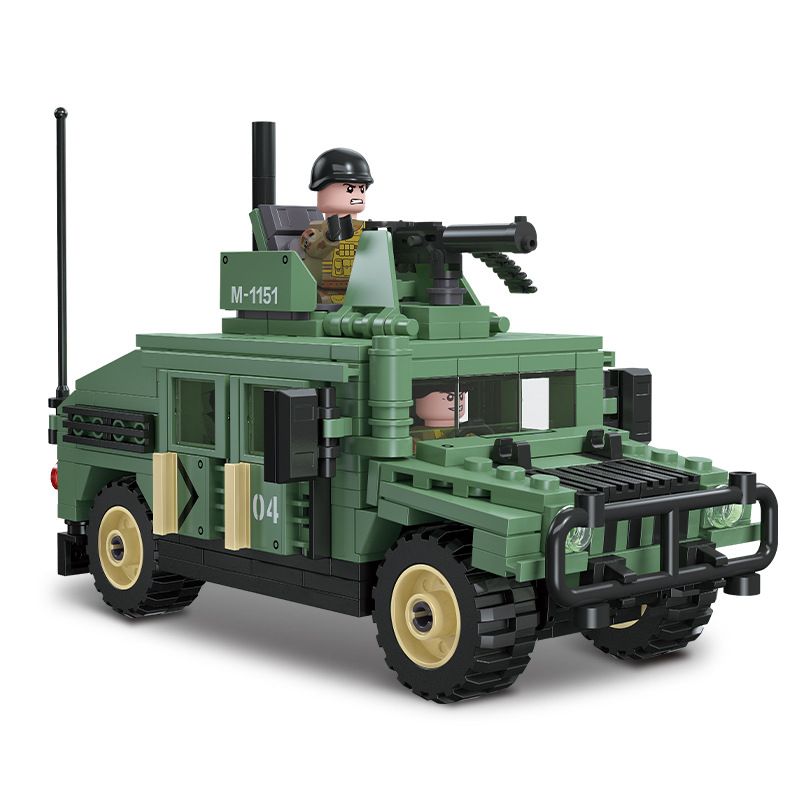 JIESTAR 61026 non Lego HUMVEE M1151 bộ đồ chơi xếp lắp ráp ghép mô hình Military Army Quân Sự Bộ Đội 357 khối