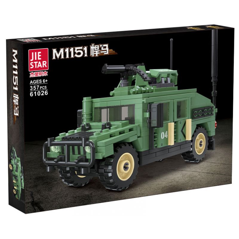 JIESTAR 61026 non  HUMVEE M1151 bộ đồ chơi xếp lắp ráp ghép mô hình Military Army Quân Sự Bộ Đội 357 khối