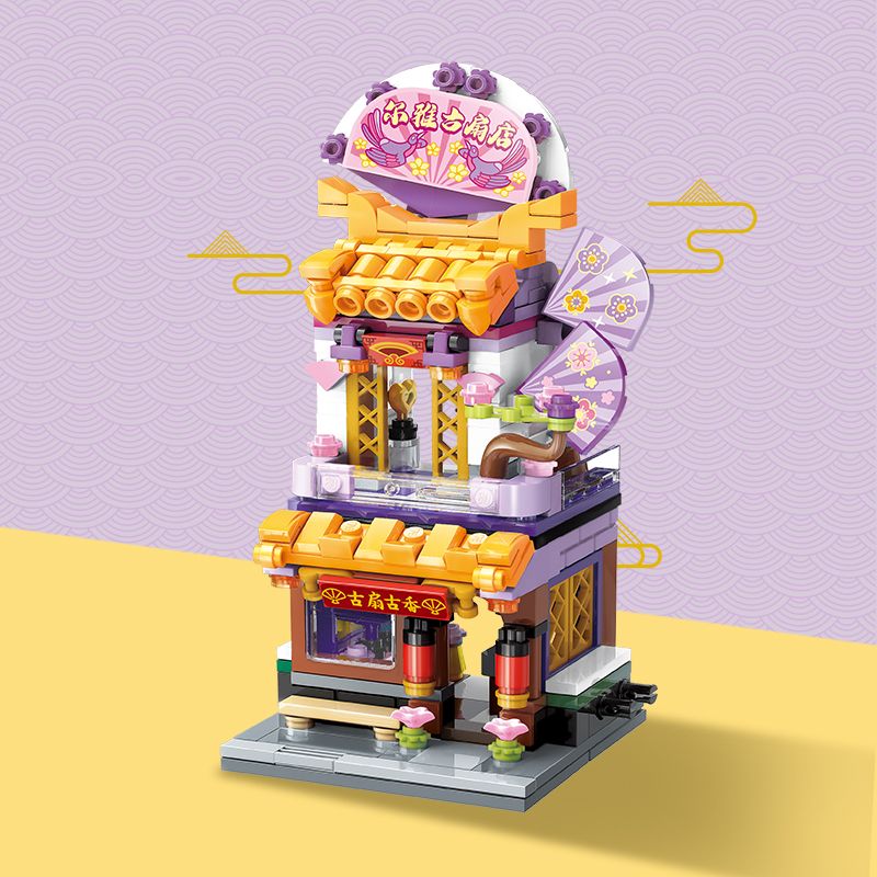 KEEPPLEY K28001 28001 non  CỬA HÀNG QUẠT CỔ ERYA bộ đồ chơi xếp lắp ráp ghép mô hình CITY CORNER