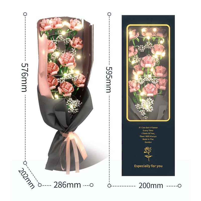 SEMBO 601216 non Lego HỘP QUÀ TẶNG HOA bộ đồ chơi xếp lắp ráp ghép mô hình Flowers 1661 khối