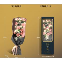 SEMBO 601216 non  HỘP QUÀ TẶNG HOA bộ đồ chơi xếp lắp ráp ghép mô hình Flowers 1661 khối