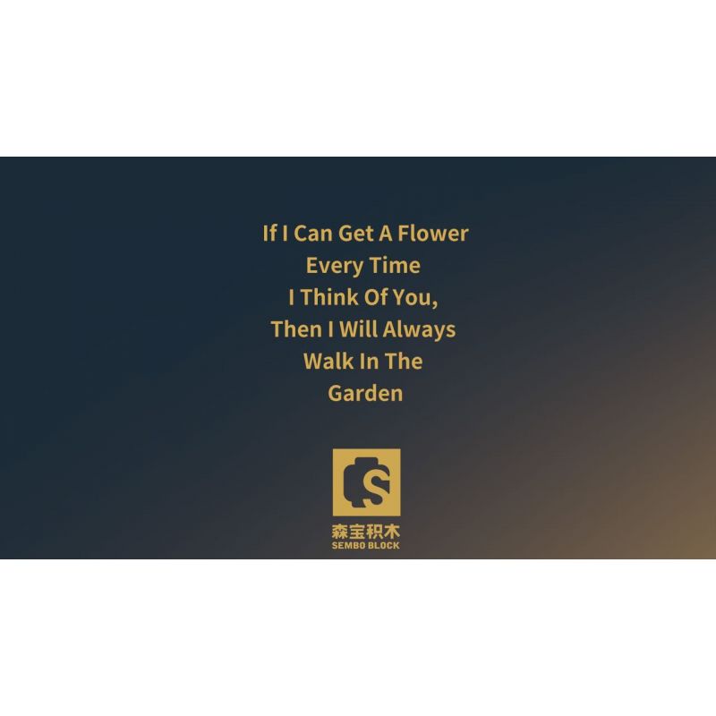 SEMBO 601216 non  HỘP QUÀ TẶNG HOA bộ đồ chơi xếp lắp ráp ghép mô hình Flowers 1661 khối