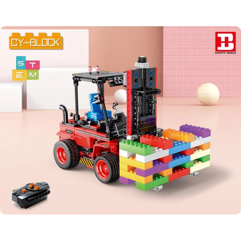 HAPPY BUILD SHINEYU XINYU YC-33003 33003 YC33003 non  XE NÂNG bộ đồ chơi xếp lắp ráp ghép mô hình  FORKLIFT Kỹ Thuật Công Nghệ Cao Mô Hình Phương Tiện 606 khối